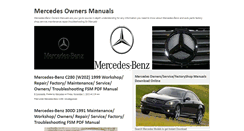 Desktop Screenshot of mercedesownersmanuals.info