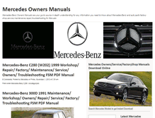 Tablet Screenshot of mercedesownersmanuals.info